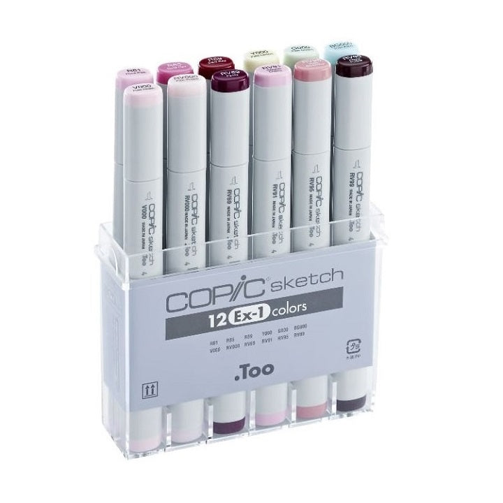 Profesjonalne markery COPIC Sketch Ex-1 / 12szt | Artmie