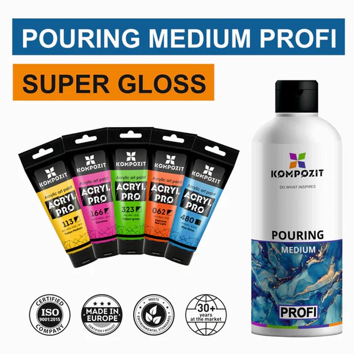 Profesjonalne pouring medium PROFI od Kompozit | różne pojemności | Artmie