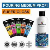 Profesjonalne pouring medium PROFI od Kompozit | różne pojemności | Artmie
