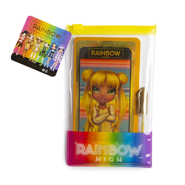 RAINBOW HIGH notatnik w kształcie telefonu z długopisem | Artmie