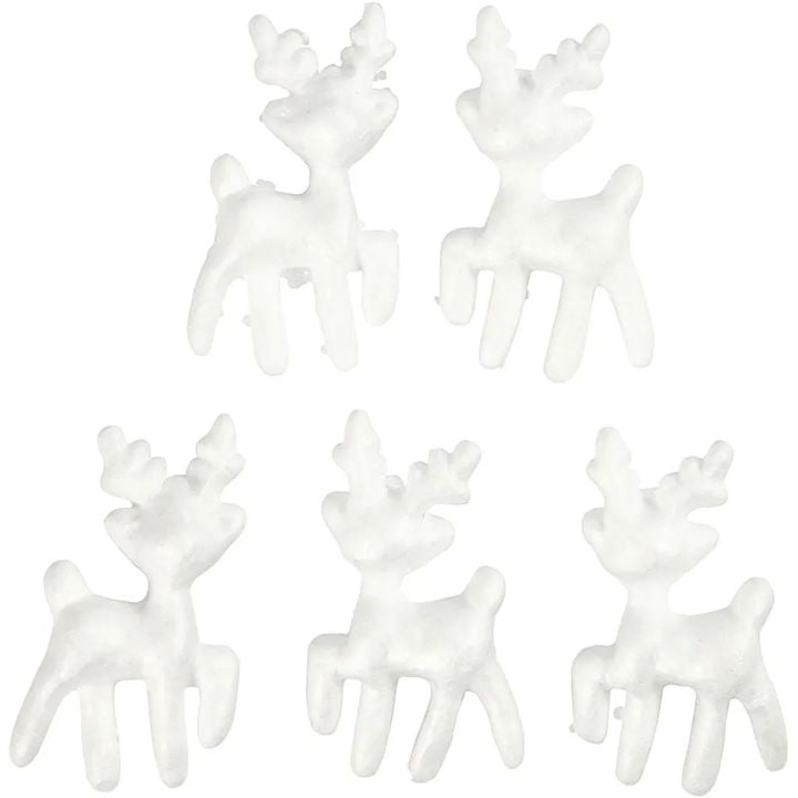 Renifer styropianowy 11,5 cm 5 szt. | Artmie