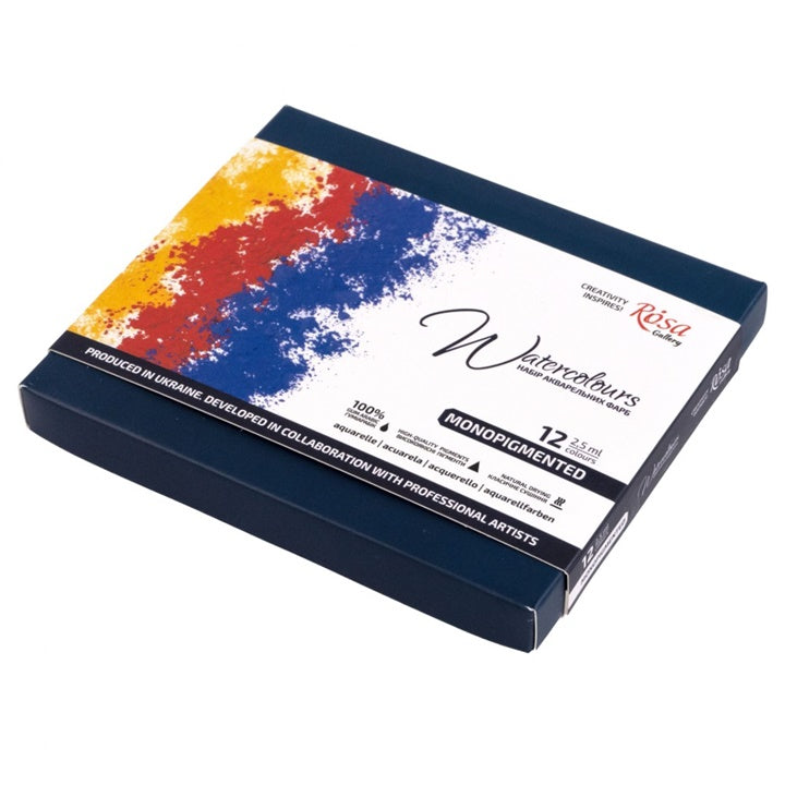 ROSA Gallery Farby akwarelowe monopigmentowe 12x2,5 ml | Artmie