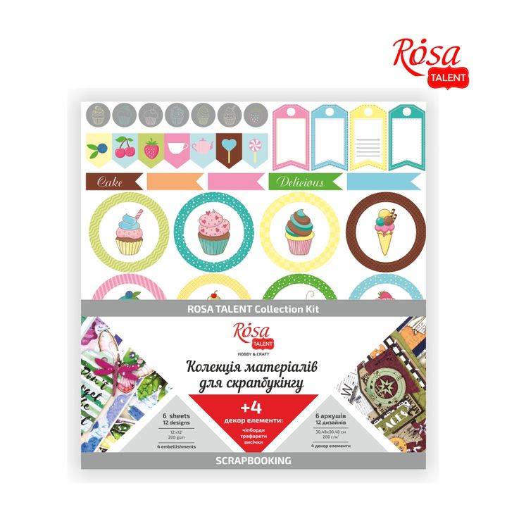 ROSA TALENT Cake Delicious Papier do scrapbookingu | Artmie