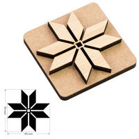 ROSA TALENT Drewniany stempel nr 5 Geometria 6,5x6,5 cm | Artmie