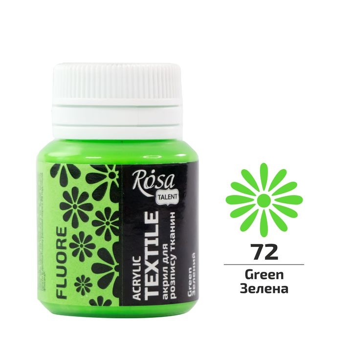 ROSA TALENT Fluorescencyjna farba akrylowa do tekstyliów 20 ml | Artmie