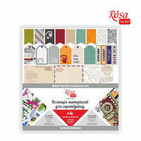 ROSA TALENT Papier do scrapbookingu "Make Your Journey" 30,48x30,48 cm + 4 dekoracje | Artmie