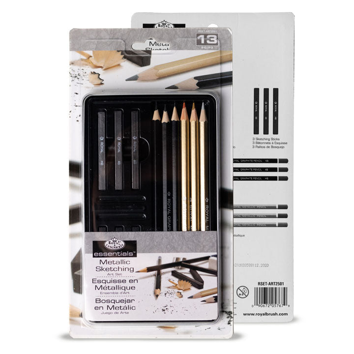 Royal & Langnickel Essentials Metallic / 13-częściowy zestaw do szkicowania
