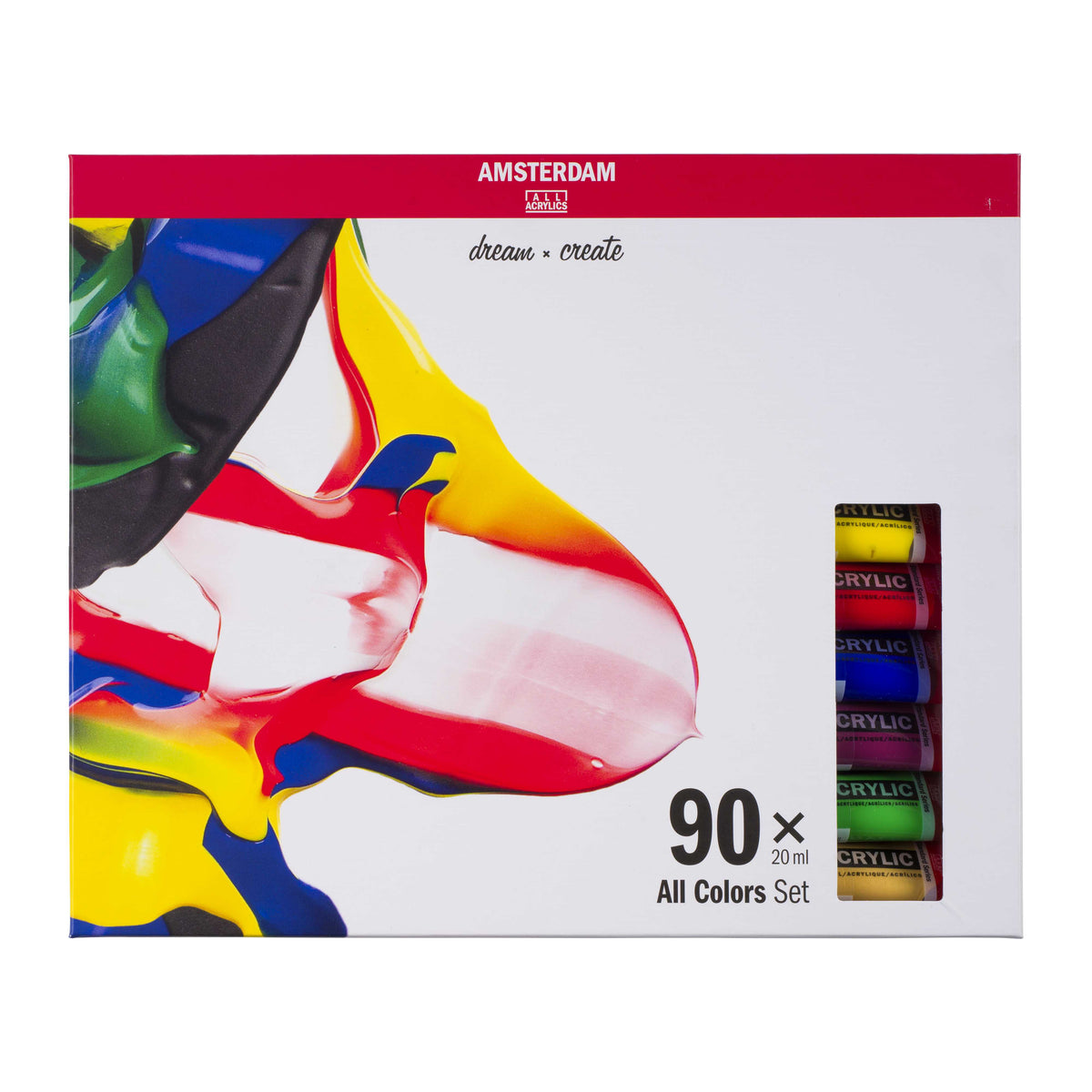 ROYAL TALENS Amsterdam zestaw farb akrylowych All Colors 90 x 20 ml