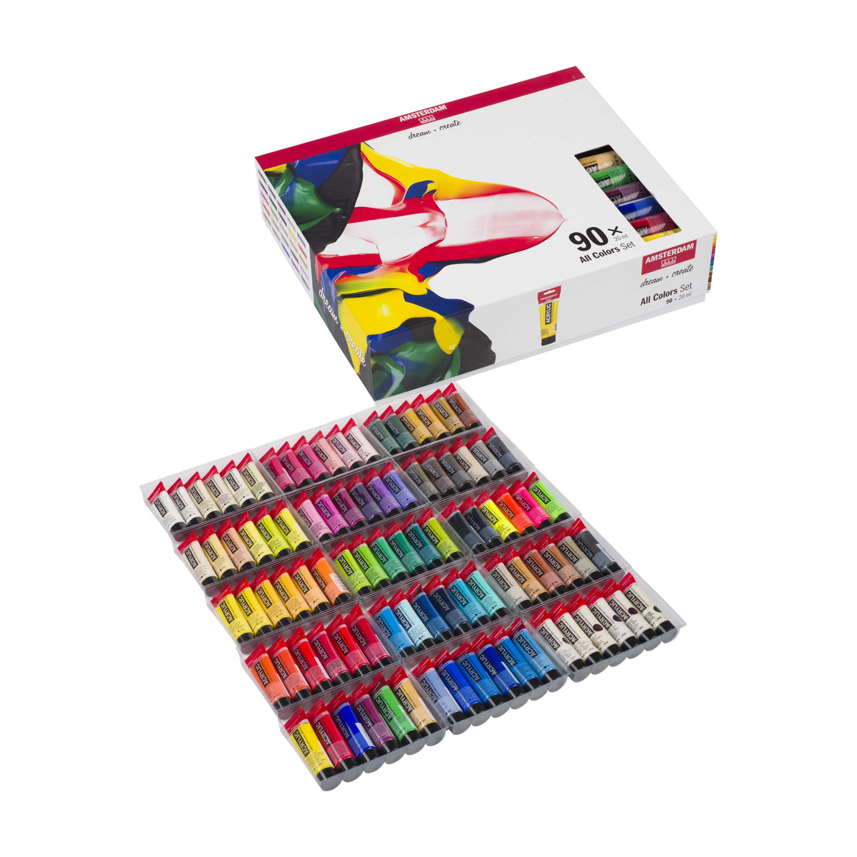 ROYAL TALENS Amsterdam zestaw farb akrylowych All Colors 90 x 20 ml
