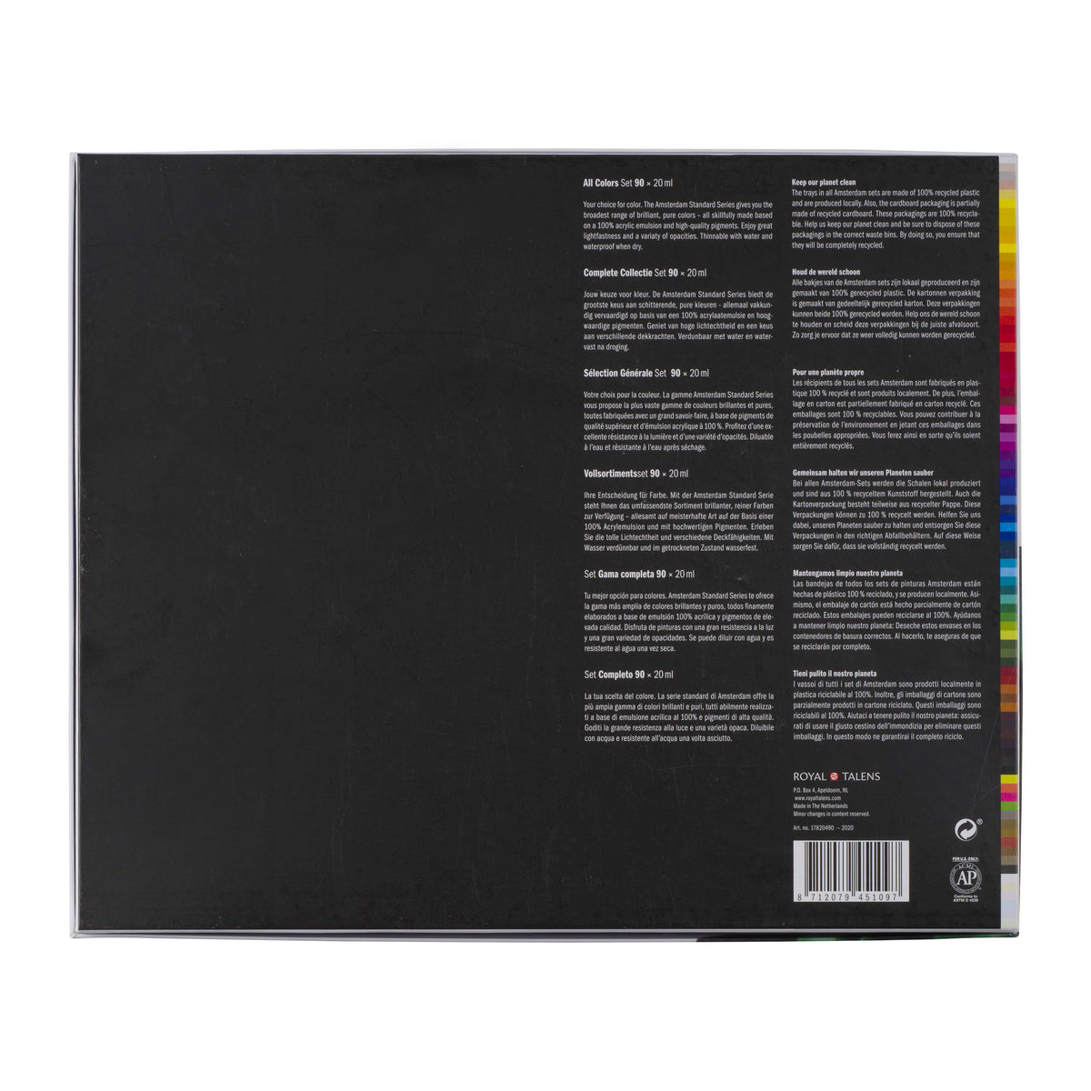 ROYAL TALENS Amsterdam zestaw farb akrylowych All Colors 90 x 20 ml