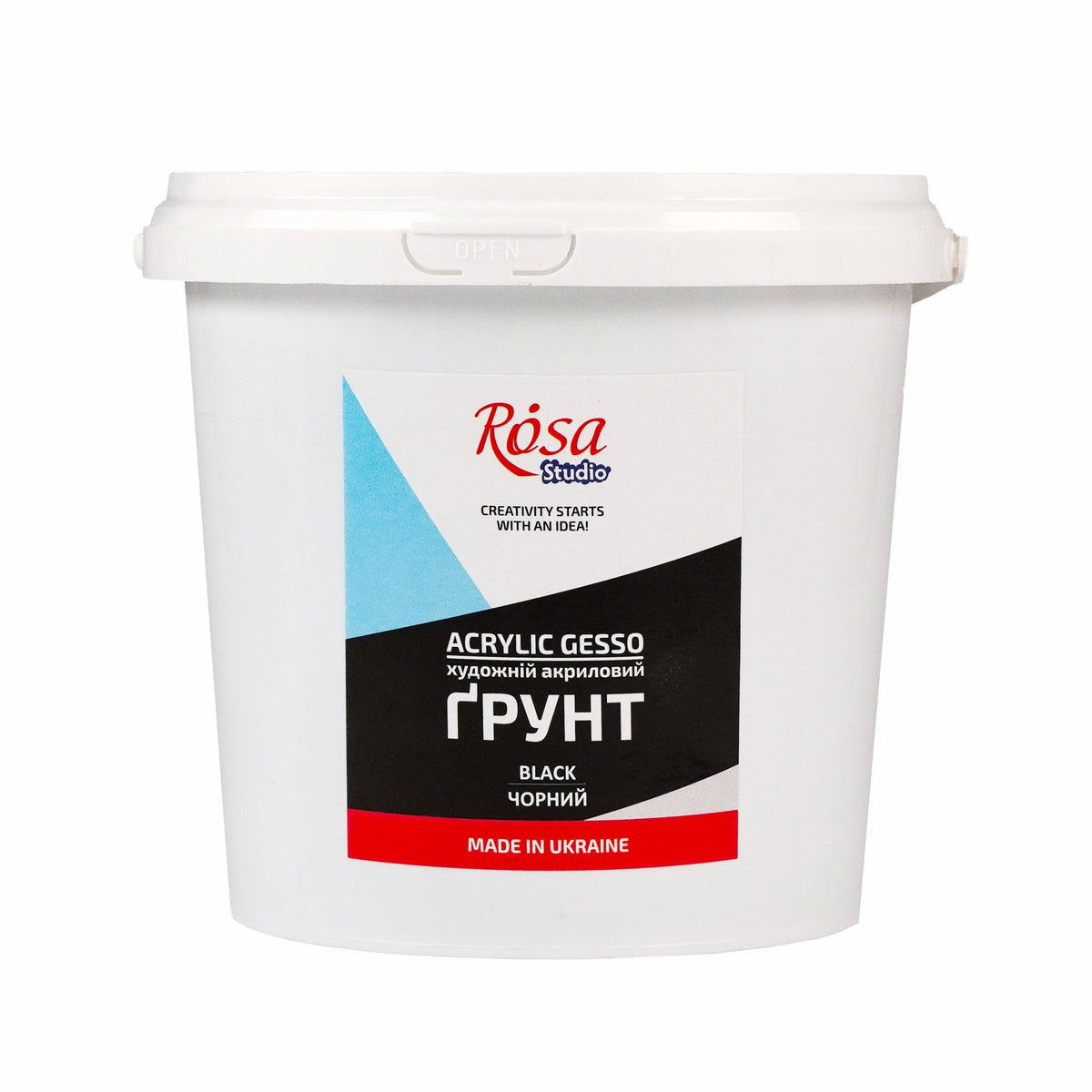 Gesso akrylowe czarne ROSA Studio – 1000 ml