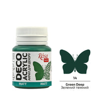 Akryl do dekoracji, MATT, 20 ml, ROSA TALENT – Green Deep mat