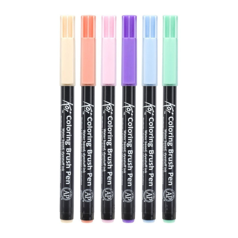 Sakura Koi Coloring Brush Pen pisaki pędzelkowe akwarelowe – zestaw 6 szt. Sweets