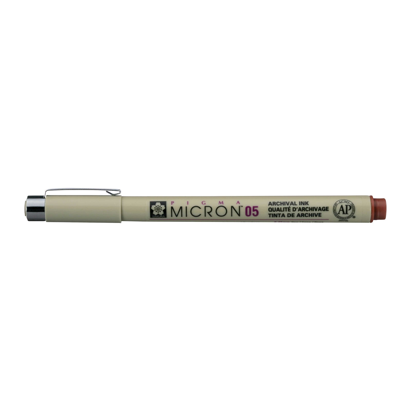 Cienkopisy Sakura Pigma Micron 05 0,45 mm – zestaw 6 kolorów – Brązowy