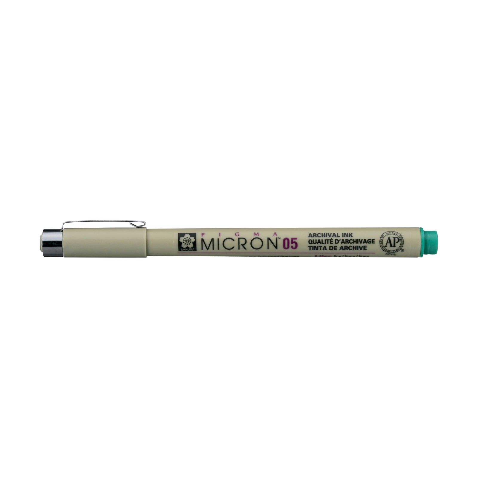 Cienkopisy Sakura Pigma Micron 05 0,45 mm – zestaw 6 kolorów – Zielony