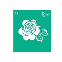 Samoprzylepny szablon Rosa Talent 9 x 10 cm - wzór nr 13 | Artmie