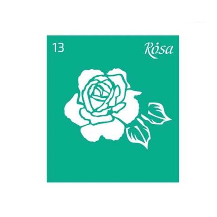 Samoprzylepny szablon Rosa Talent 9 x 10 cm - wzór nr 13 | Artmie
