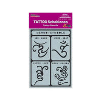 Samoprzylepny szablon do tatuażu Mehndi-Symbole | Artmie