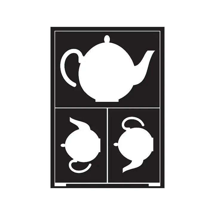 Samoprzylepny szablon Teapot A5 | Artmie