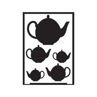 Samoprzylepny szablon Teapots A5 | Artmie
