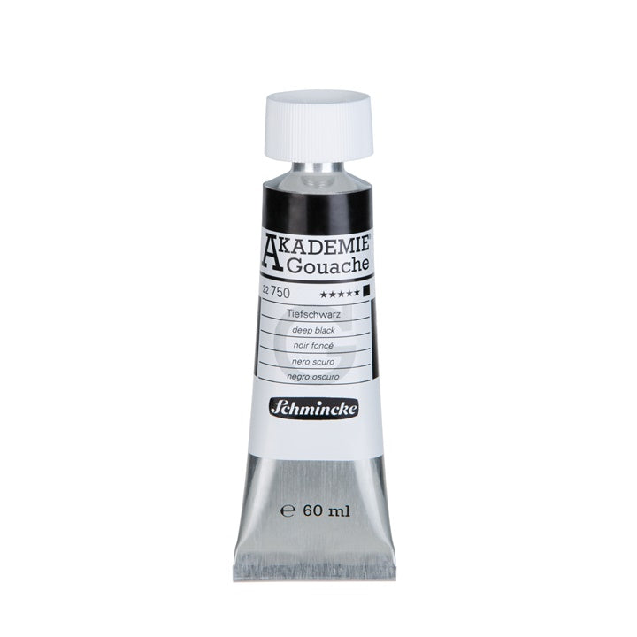 Farby gwaszowe Schmincke Akademie w tubce 60 ml – 750 deep czarna
