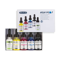 Schmincke AQUA DROP zestaw w kartonowym opakowaniu, 5 x 30 ml (kolory podstawowe) + kryjąca biel