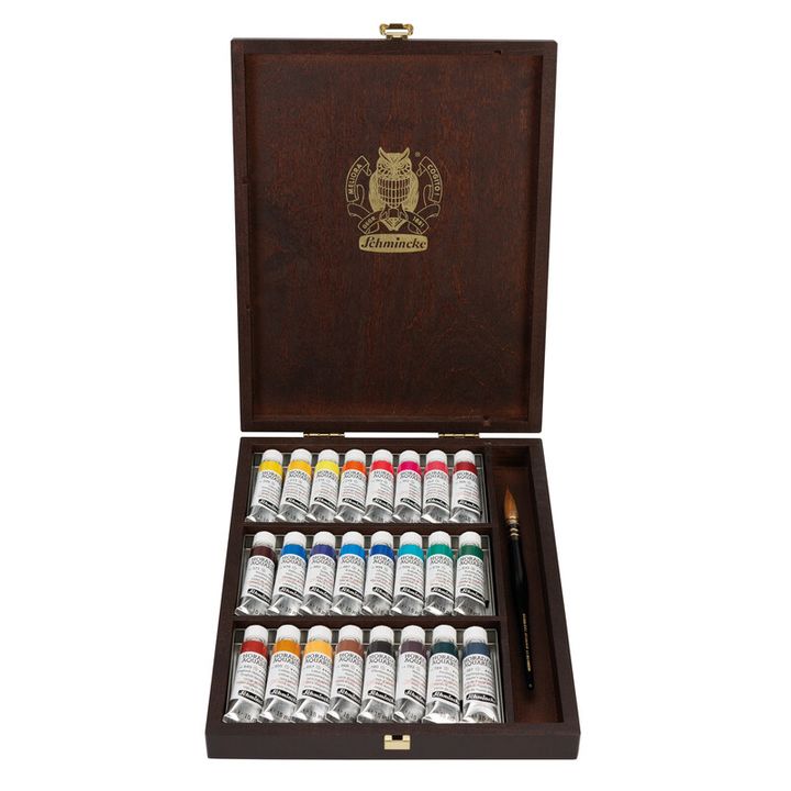 Schmincke HORADAM Akwarele w drewnianym pudełku 24x15ml | Artmie
