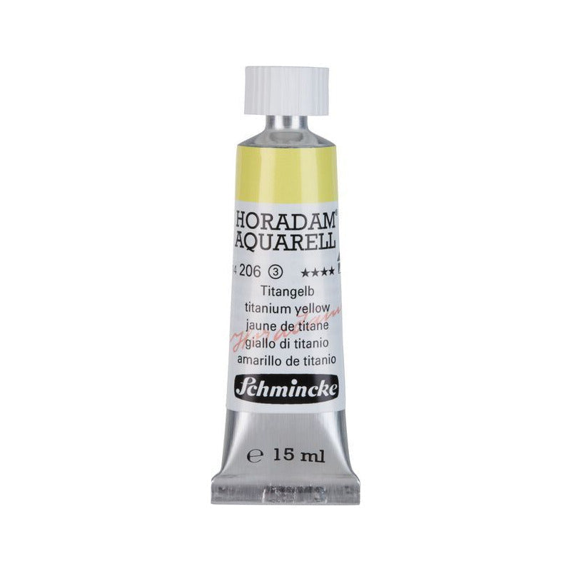 Schmincke Horadam farba akwarelowa w tubce 15 ml - Onetz – 206 Żółcień tytanowa