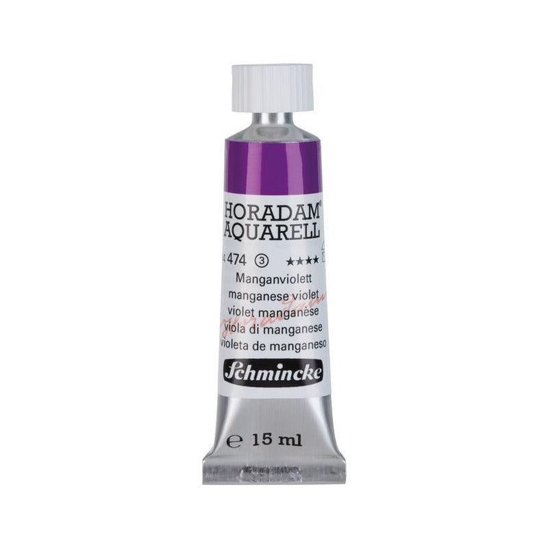 Schmincke Horadam farba akwarelowa w tubce 15 ml - Onetz – 474 Fiolet manganowy