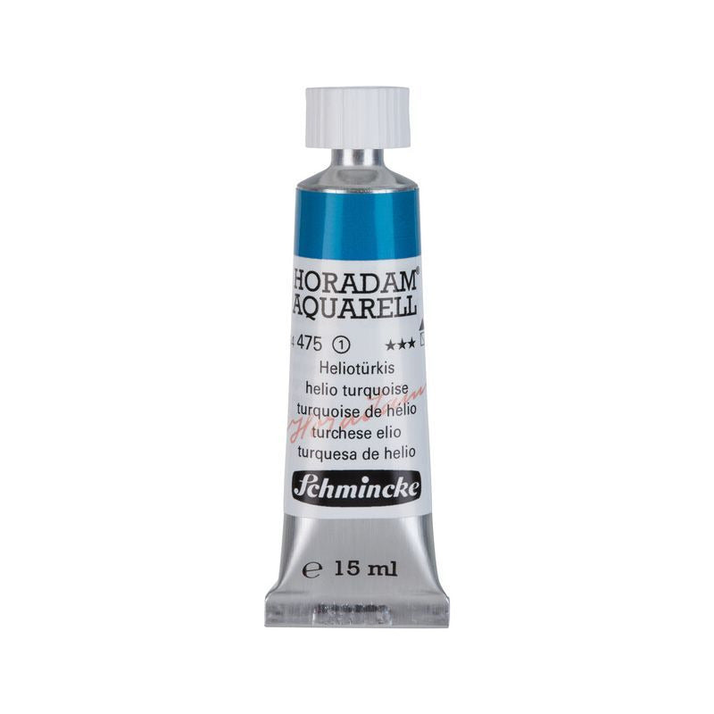 Schmincke Horadam farba akwarelowa w tubce 15 ml - Onetz – 475 Helio turkusowy