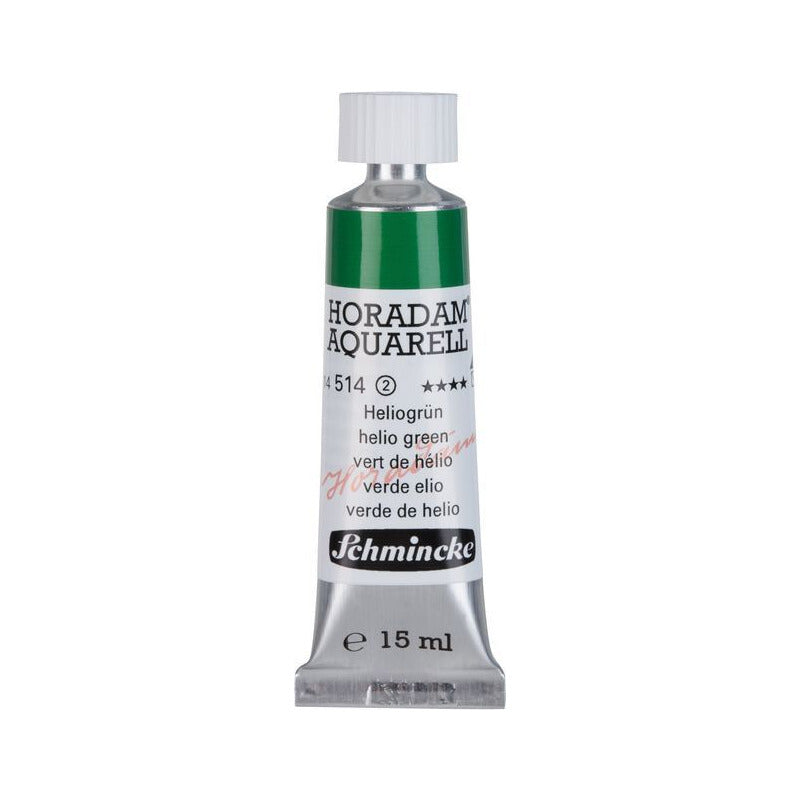 Schmincke Horadam farba akwarelowa w tubce 15 ml - Onetz – 514 Helio zielony