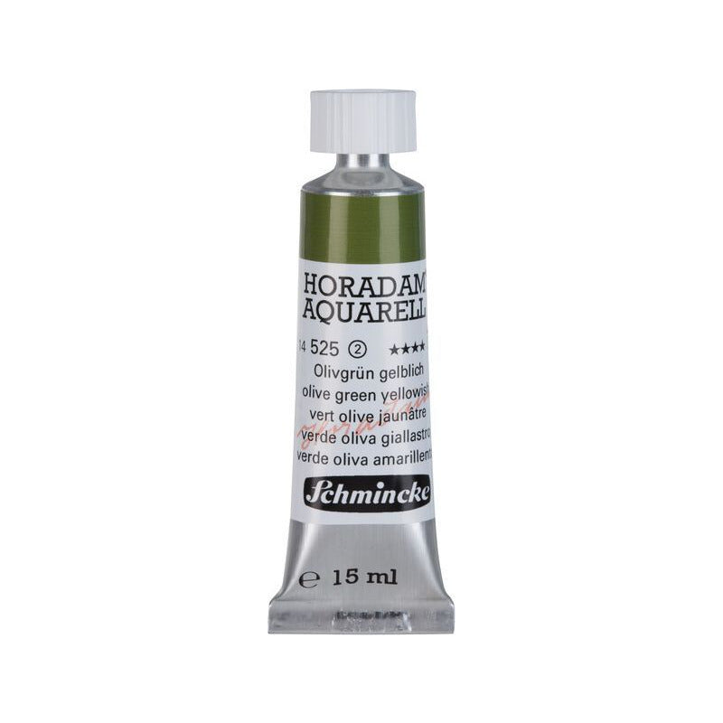 Schmincke Horadam farba akwarelowa w tubce 15 ml - Onetz – 525 Zieleń oliwkowa żółtawa