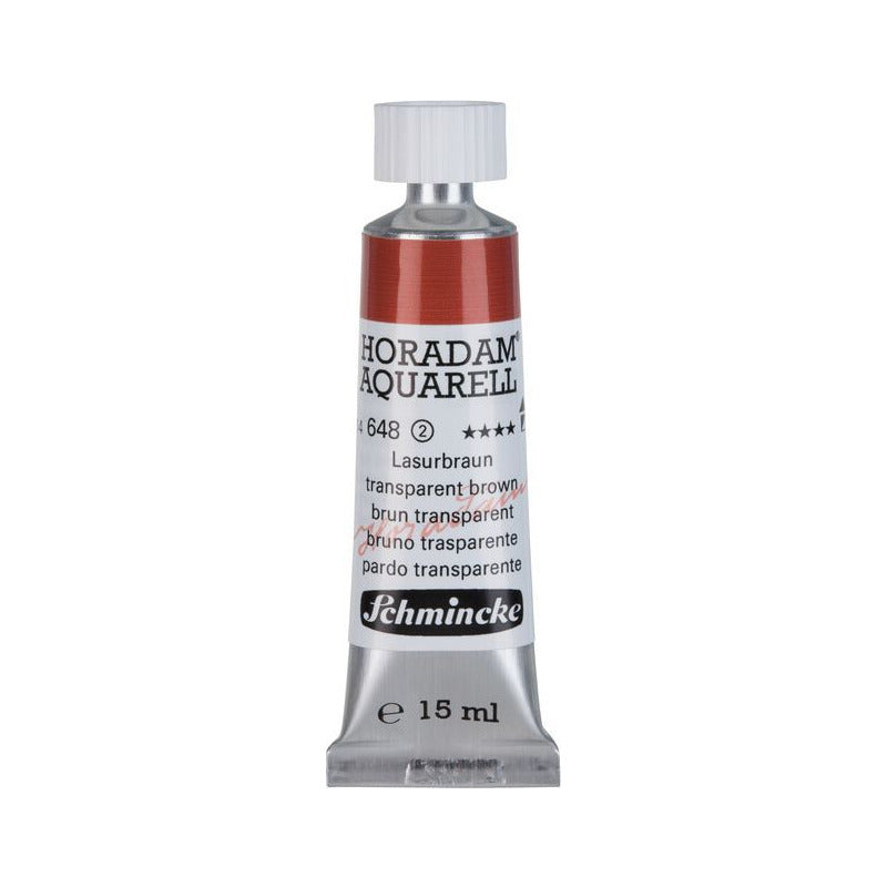 Schmincke Horadam farba akwarelowa w tubce 15 ml - Onetz – 648 Brąz transparentny