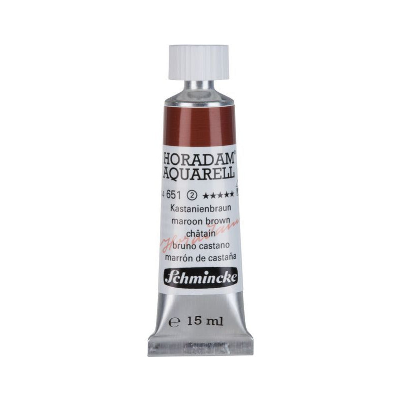Schmincke Horadam farba akwarelowa w tubce 15 ml - Onetz – 651 Brąz kasztanowy