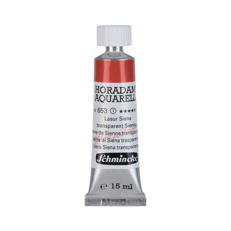 Schmincke Horadam farba akwarelowa w tubce 15 ml - Onetz – 653 Siena transparentna