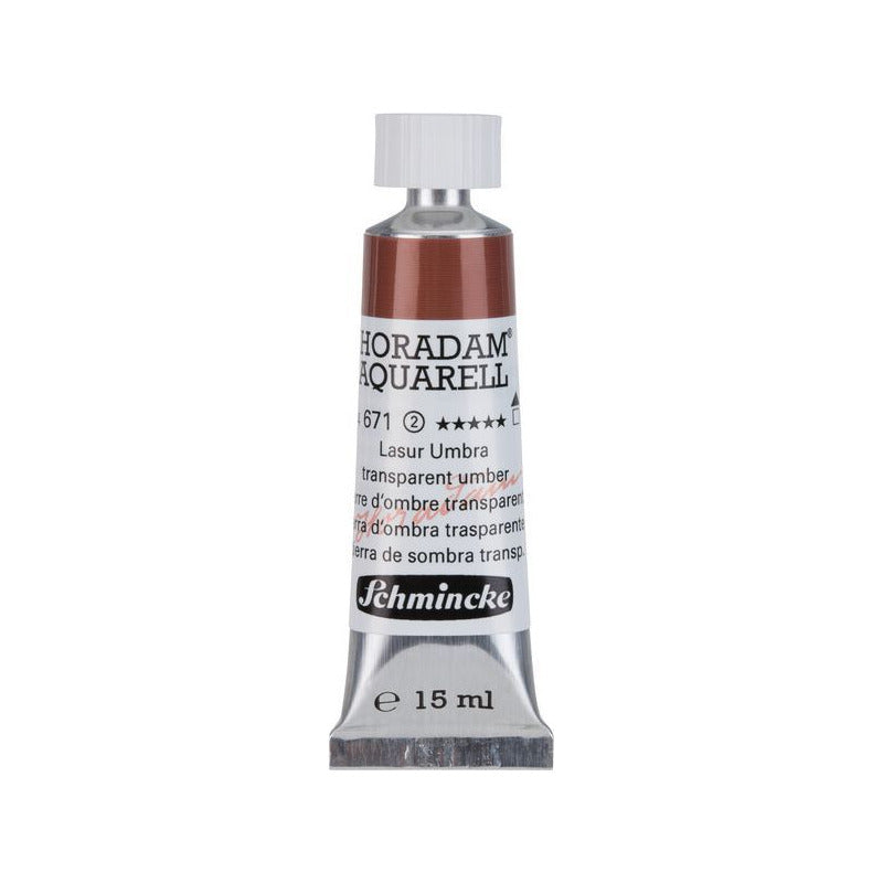 Schmincke Horadam farba akwarelowa w tubce 15 ml - Onetz – 671 Umbra transparentna