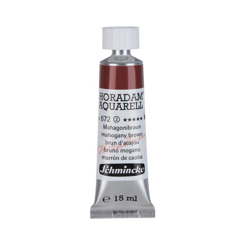 Schmincke Horadam farba akwarelowa w tubce 15 ml - Onetz – 672 Brąz mahoniowy