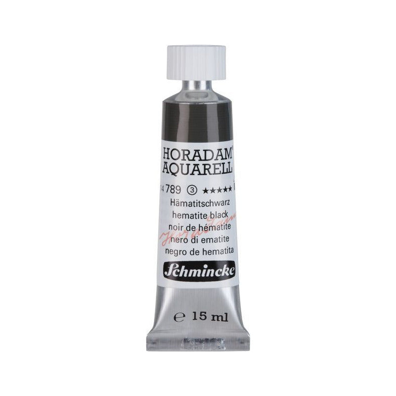 Schmincke Horadam farba akwarelowa w tubce 15 ml - Onetz – 789 Czerń hematytowa