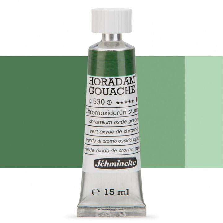 Schmincke Horadam Gouache 15ml – 530 Chromium Oxide zielona