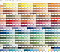 Pastel suchy Schmincke FINEST EXTRA-SOFT – Seria 1 – karta kolorów – wszystkie 400 odcieni