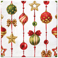 Serwetki do decoupage Świąteczne ozdoby z ornamentami - 1 szt. | Artmie