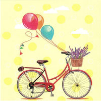 Serwetki do Decoupage - Bicycle with Balloons / 1 szt | Artmie