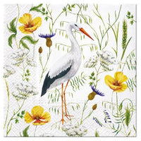 Serwetki do Decoupage  Stork in Grassland / 1 szt | Artmie