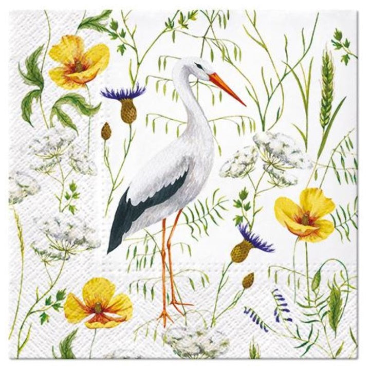 Serwetki do Decoupage  Stork in Grassland / 1 szt | Artmie
