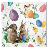 Serwetki do Decoupage Bunnies with Chicken / 1 szt | Artmie