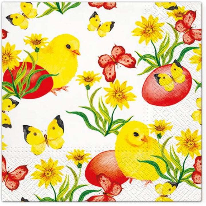 Serwetki do Decoupage Chicks and Butterflies / 1 szt | Artmie