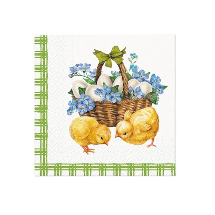 Serwetki do decoupage - Chicks with basket  - 1szt. | Artmie