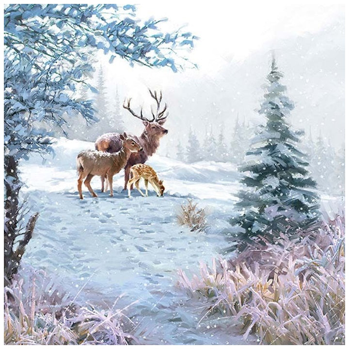 Serwetki do Decoupage - Deer Family / 1 szt | Artmie