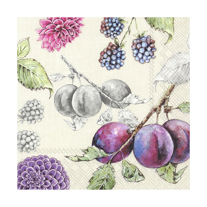 Serwetki do Decoupage - Delicious Plums / 1 szt | Artmie