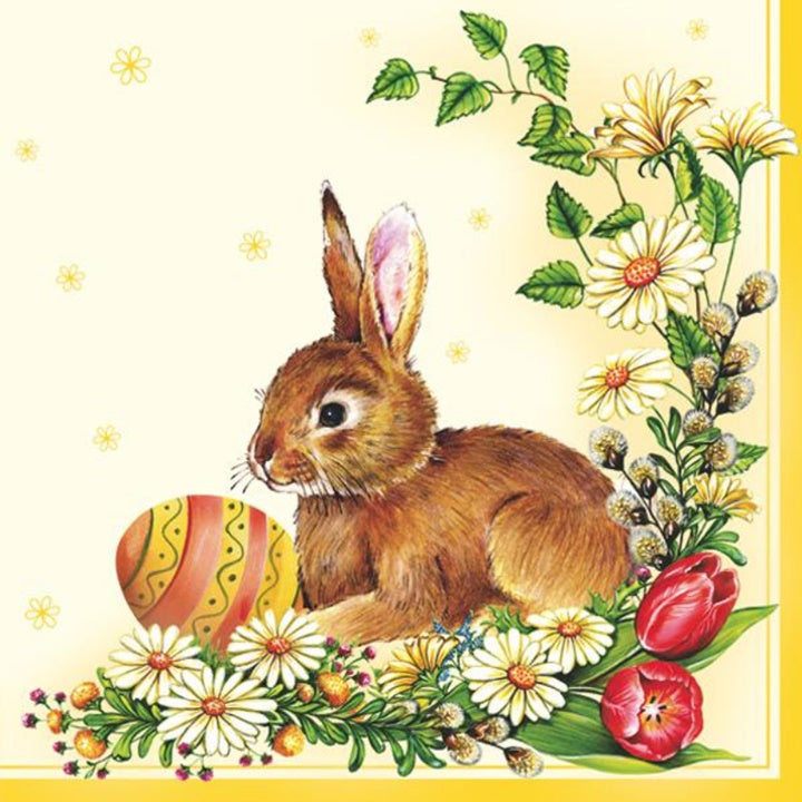 Serwetki do Decoupage  Easter Egg and Hare Yellow  1 szt | Artmie